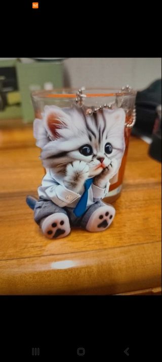 Decorazione auto gattino dolce 2D top