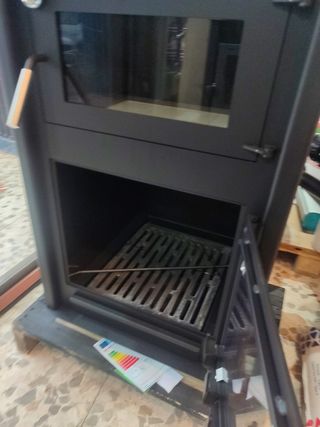 Estufa de leña con horno 13 kW 4 mm