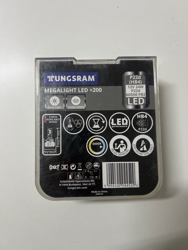 ✅ Bombilla Led HB4 12v 24w 6000k
