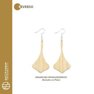 Pendientes artesanales de madera de fresno, Nautas