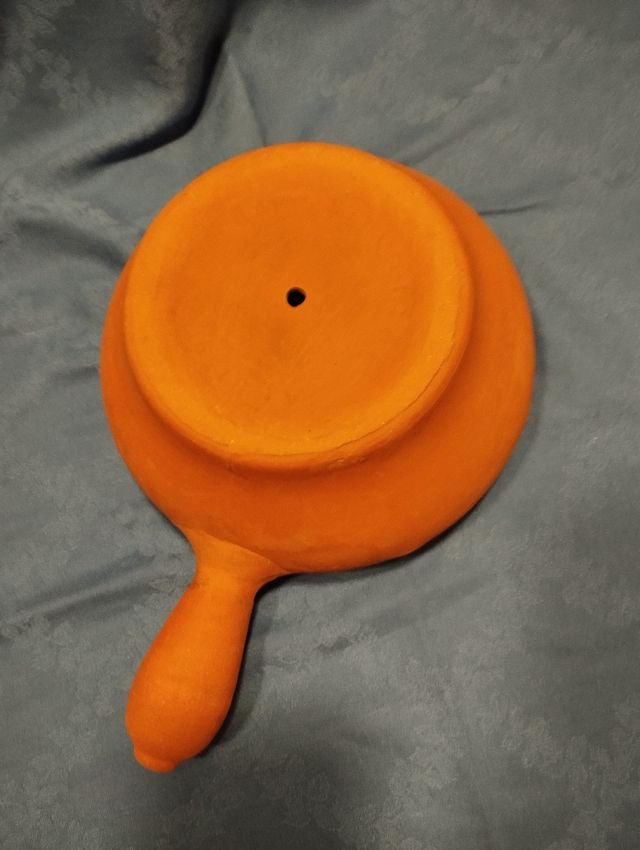 Vaso terracotta vintage a forma di tegame