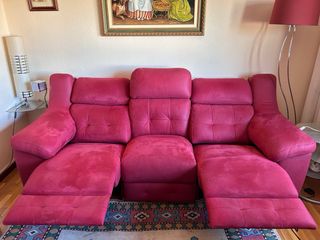 Sofá extensible 3 plazas y sillón reclinable