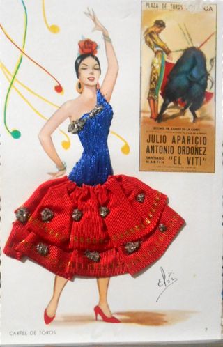 Cartolina Artistica Soggetti spagnoli 1974