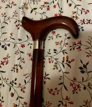 BASTON DE MADERA LABRADA ARTESANAL SIN USO NUEVA