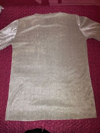 Camiseta Stradivarius Metalizada