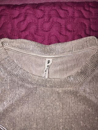Camiseta Stradivarius Metalizada