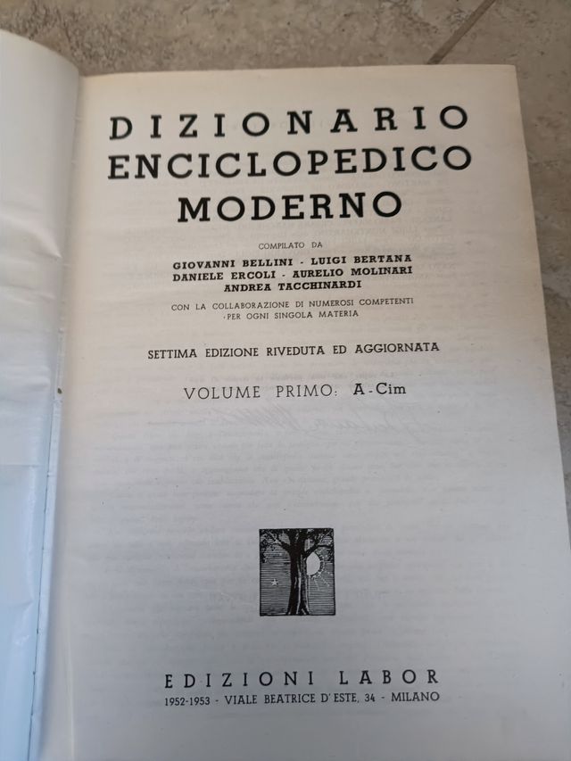 dizionario enciclopedico moderno 1953 con atlante
