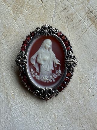 Camafeo antiguo de plata de ley