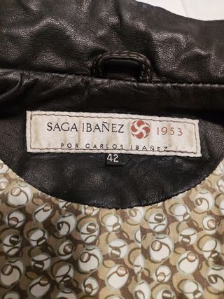 Cazadora piel Saga Ibáñez para mujer