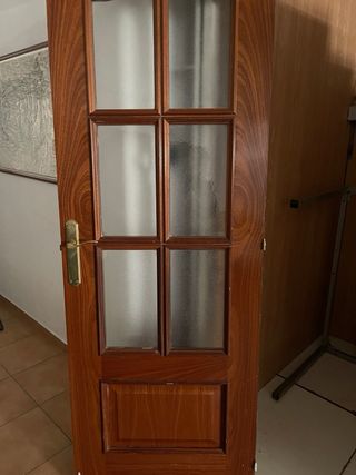 Puertas de paso sapeli con cristales