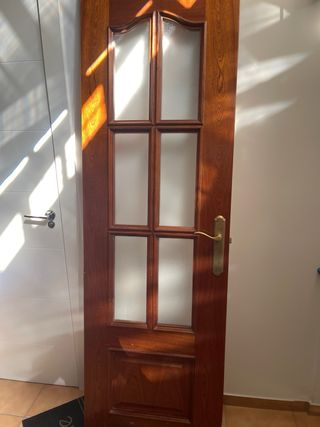 Puertas de paso sapeli con cristales