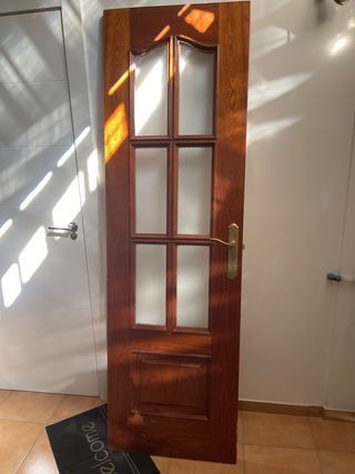 Puertas de paso sapeli con cristales