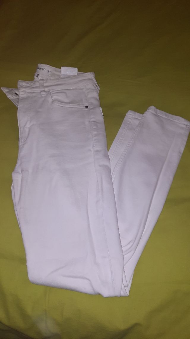 Pantalon vaquero blanco