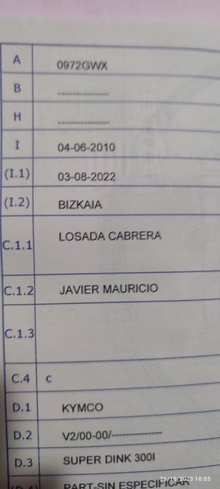 Moto Kymco 300 Super dink