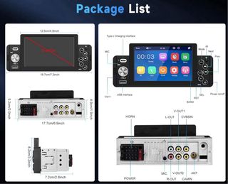 Radio pantalla coche DIN1 CarPlay