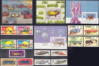 SELLOS tema AUTOMÓVILES, varios países (1/3)