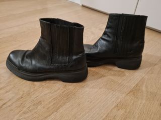 Stivaletti vero cuoio nero