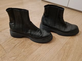 Stivaletti vero cuoio nero