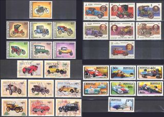 SELLOS tema AUTOMÓVILES, varios países (2/3)