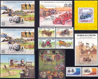 SELLOS tema AUTOMÓVILES, varios países (2/3)