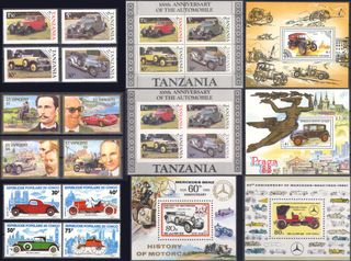 SELLOS tema AUTOMÓVILES, varios países (2/3)
