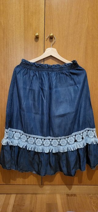 Falda estilo vaquera