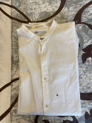 Camisa juvenil cuello maho