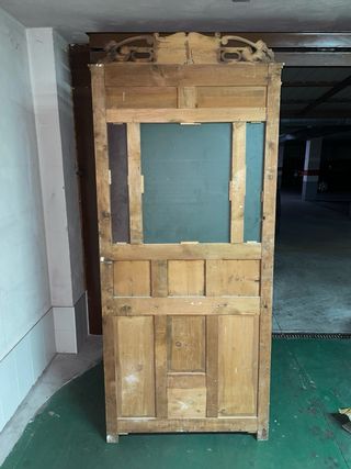 Aparador con perchero, espejo y paragüero