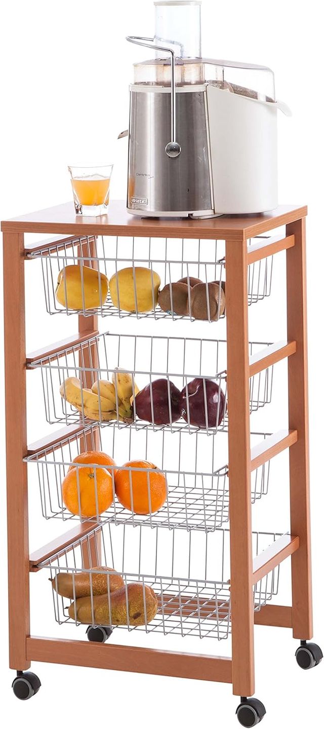 Carrito de cocina madera maciza