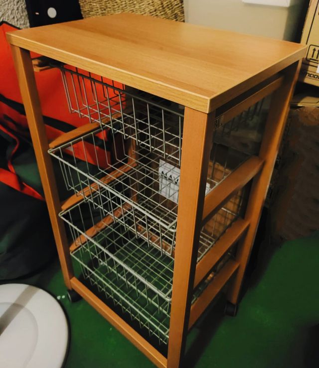 Carrito de cocina madera maciza