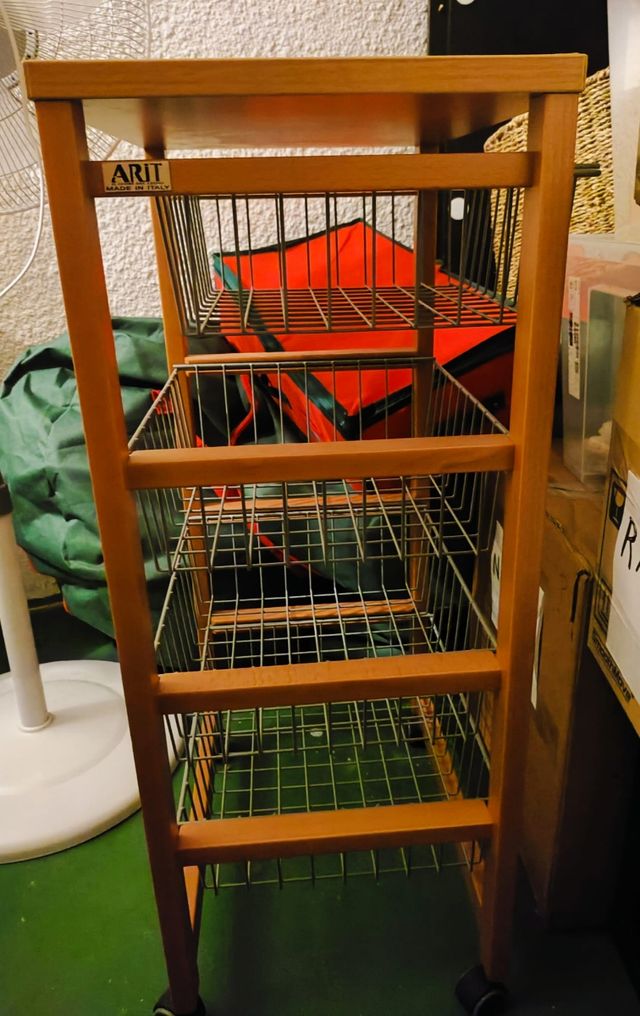 Carrito de cocina madera maciza