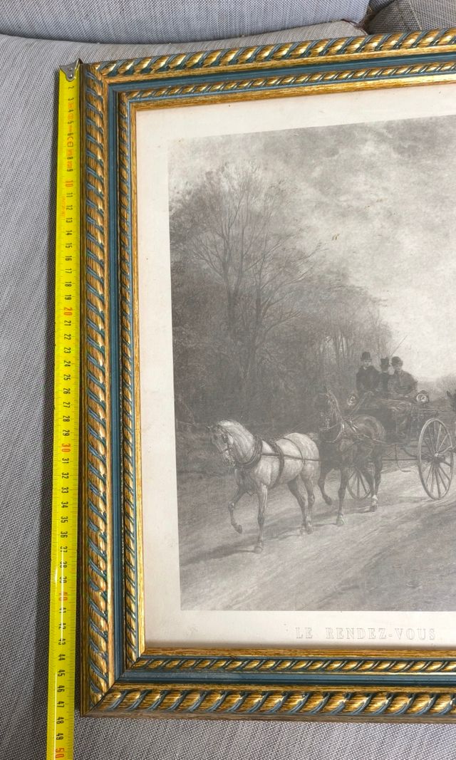 Cuadro le rendez-vous Medidas 48x38cm