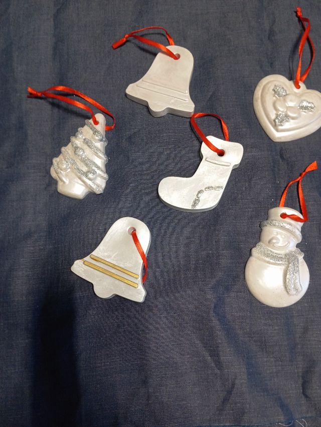 Set 10 oggetti natalizi da appendere