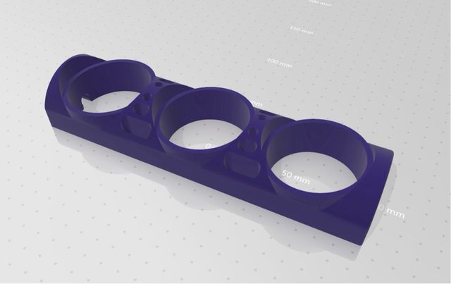 SOPORTE TRIPLE RELOJES 52MM BMW E34