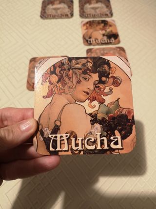 6 sottobicchieri Mucha