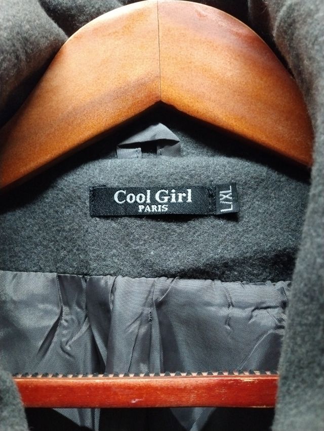 Abrigo pano gris nuevo  L-XL