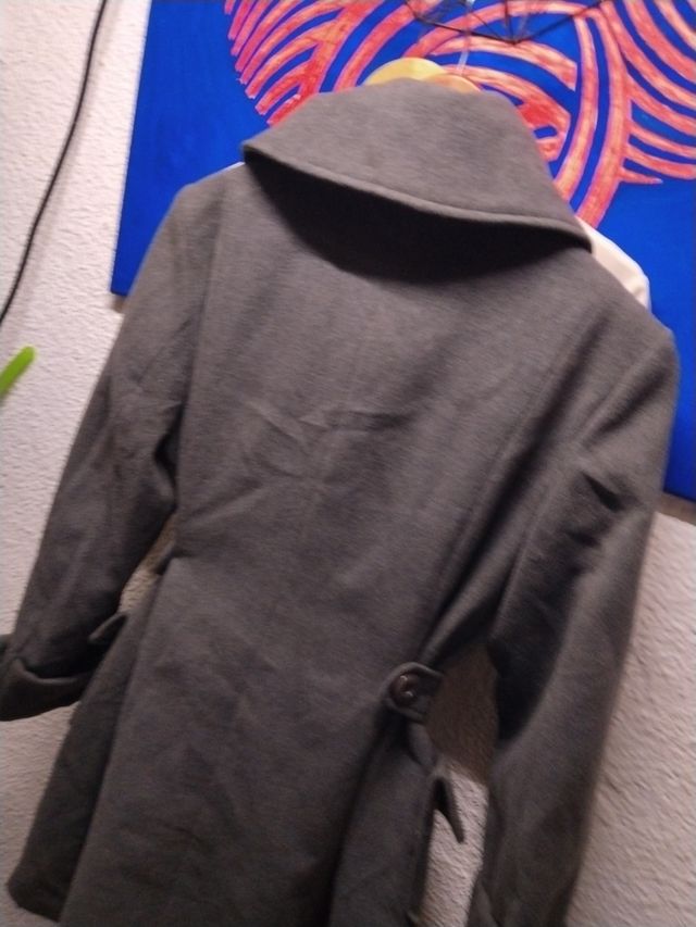 Abrigo pano gris nuevo  L-XL