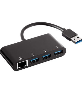 Adaptador con 3 puertos USB 3.0 y 1 puerto RJ45