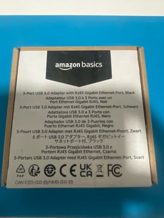 Adaptador con 3 puertos USB 3.0 y 1 puerto RJ45