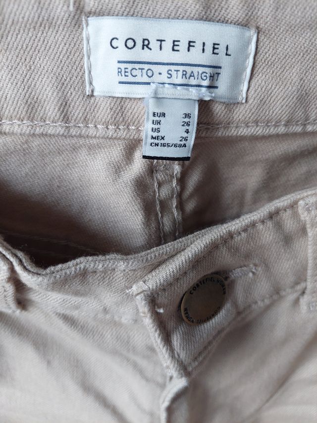 Pantalon beige mujer