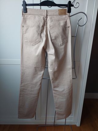 Pantalon beige mujer