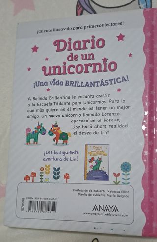 Libro 1 y 2, Diario de un unicornio. Español.