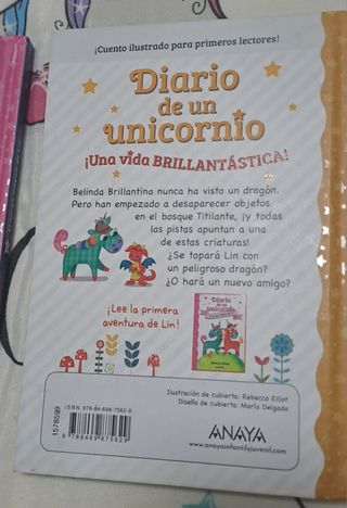 Libro 1 y 2, Diario de un unicornio. Español.