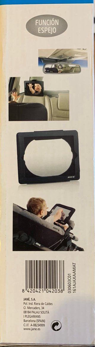 Espejo y funda para tablet en el coche o cochecito