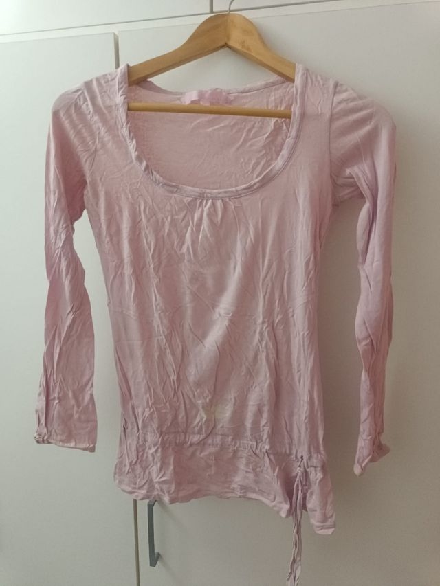 Camiseta rosa manga larga!