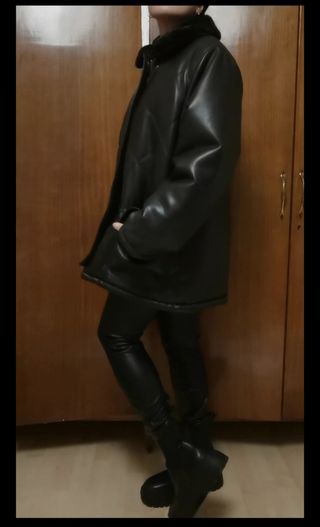 Giacca stile vintage pelle sintetica