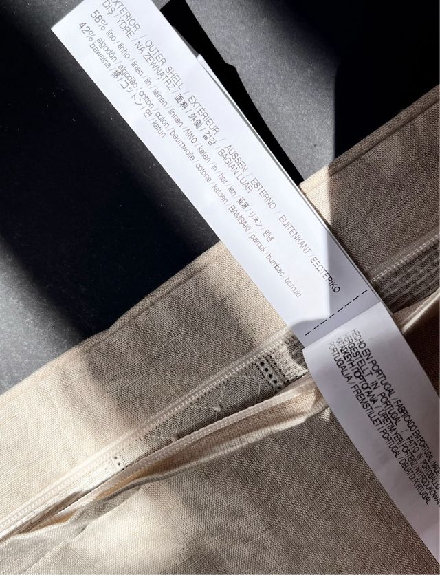 Manta decorada y cojin de lino Zara Home New born