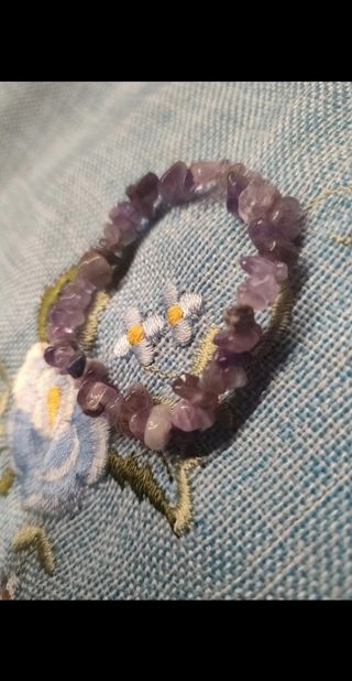 Bracciale elastico pietra Ametista natur