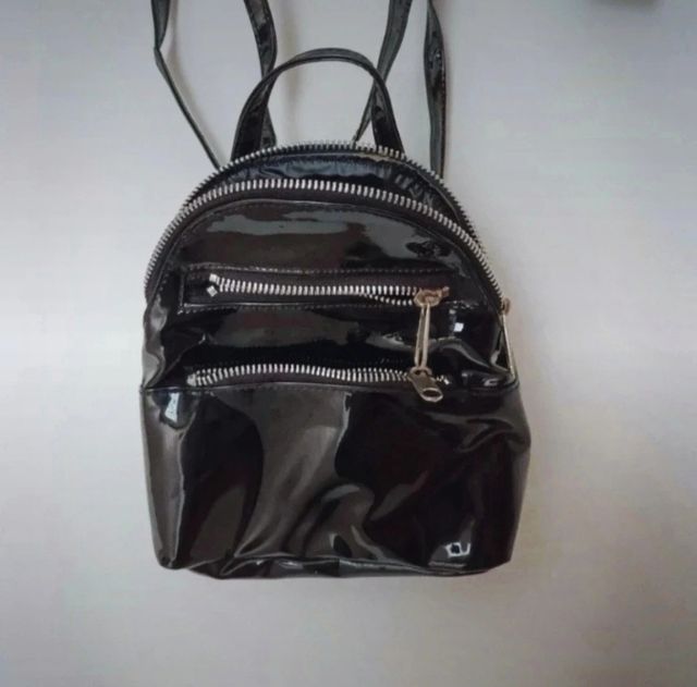 Zaino bambina in vernice nera