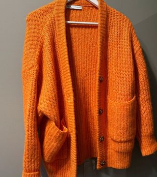 Chaqueta lana naranja 